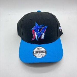 New Era Black and Blue Miami Marlins Hat